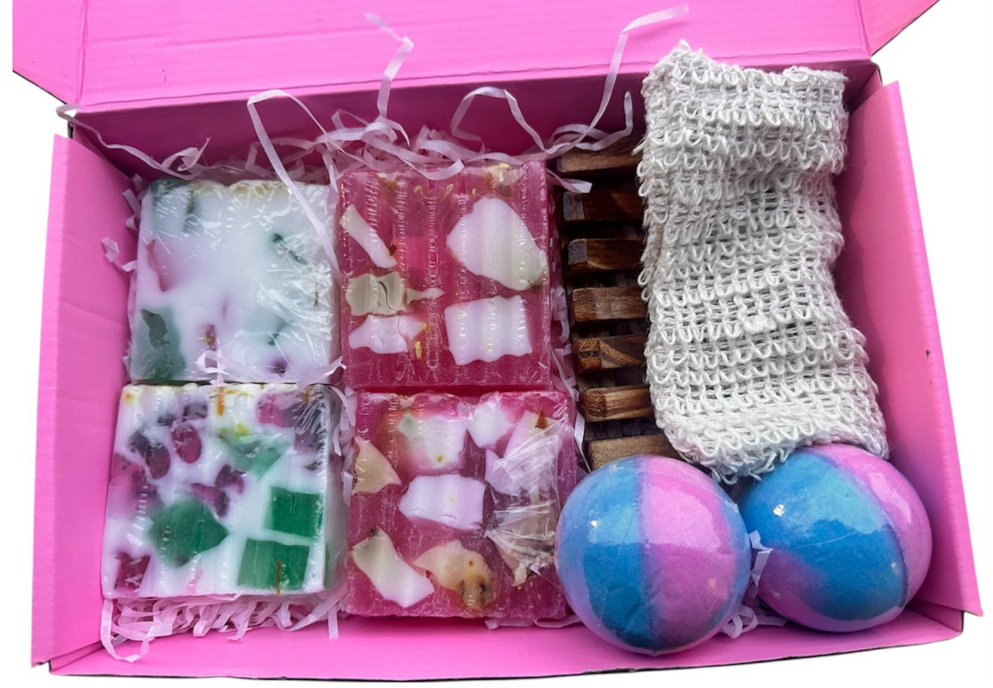 Handmade Spa Gift Box – Natural Soaps & Bath Bombs
