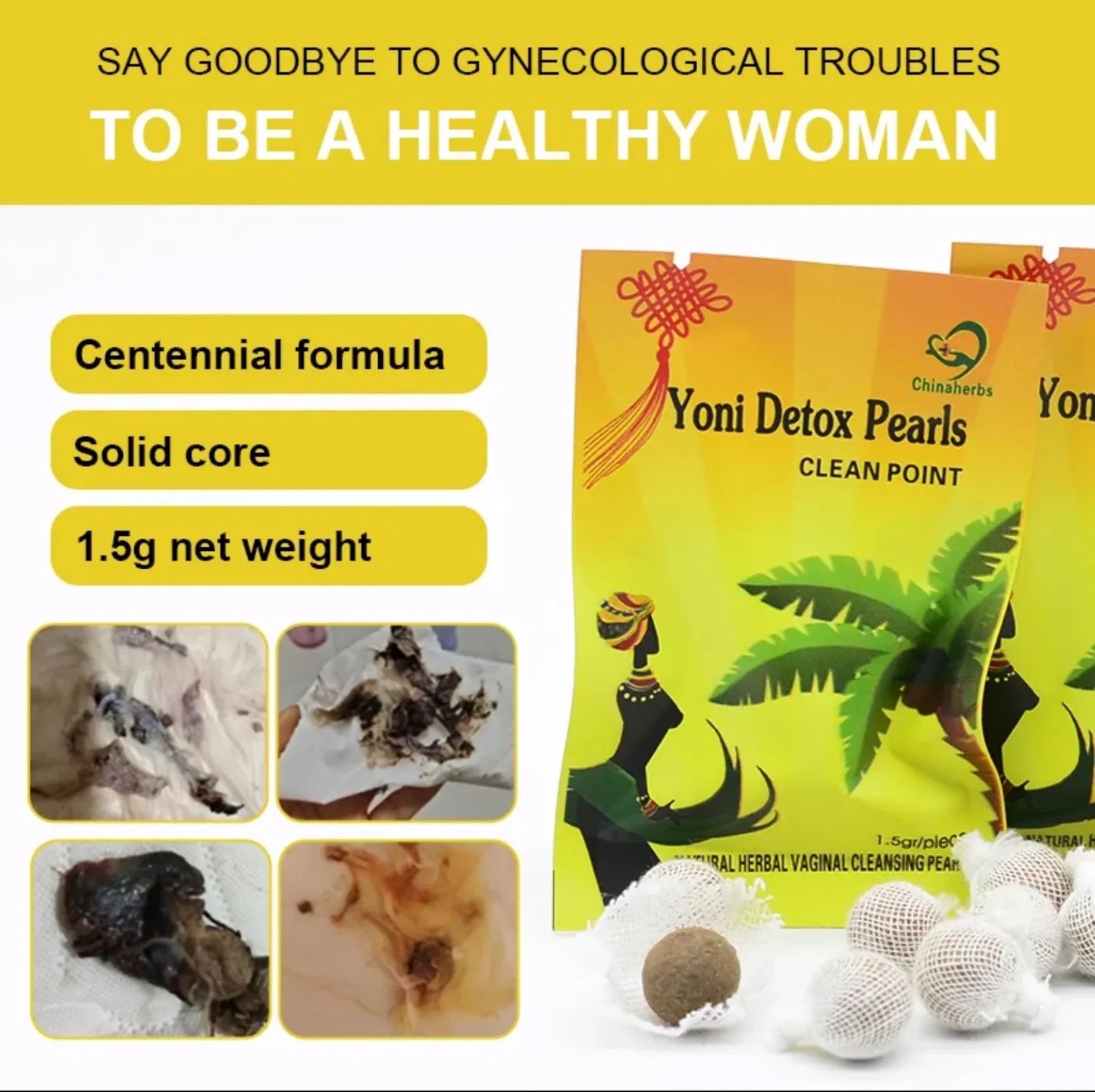 5-Pack Yoni Detox Pearls – Natural Feminine Cleansing | Herbal Vaginal Detox and Intimate Balance - shovota