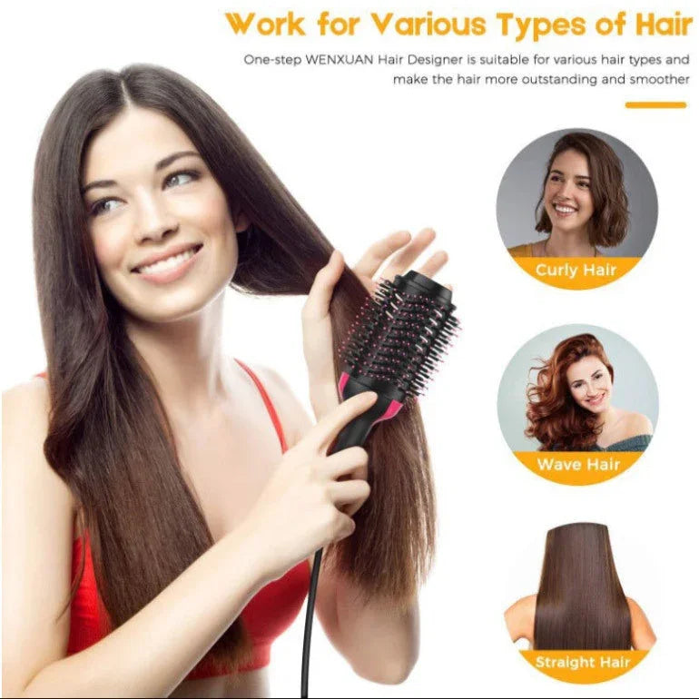 Professional 3-in-1 Dryer Brush with Ionic Technology - shovota
