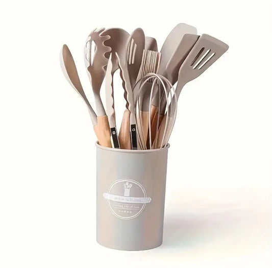 Silicone Kitchen Utensil Set – 12 Pieces Non-Stick and Heat Resistant