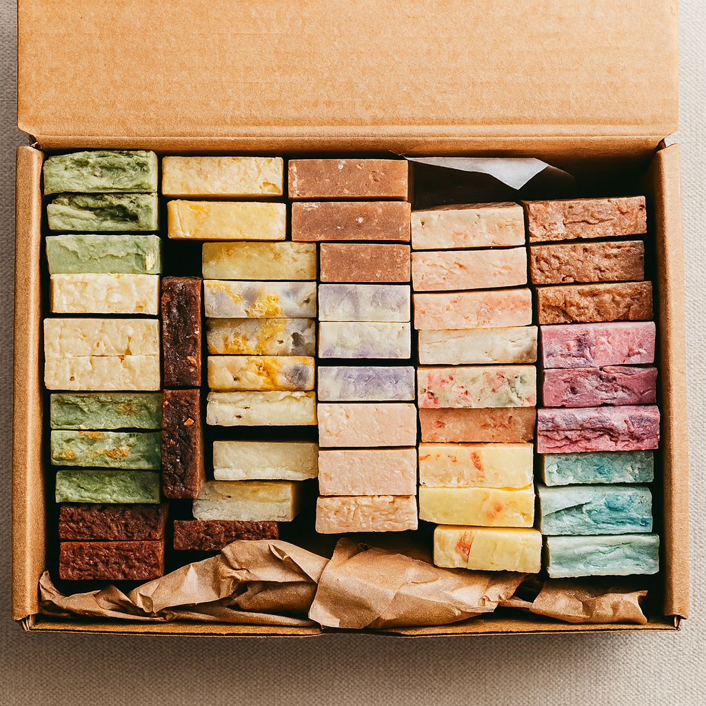 Cajas de Jabones Artesanales Shovota – 40 Fragancias Naturales para Cuidar y Emprender