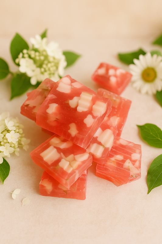 Watermelon and Coconut Handmade Soap with Natural Moisturization and Tropical Aroma